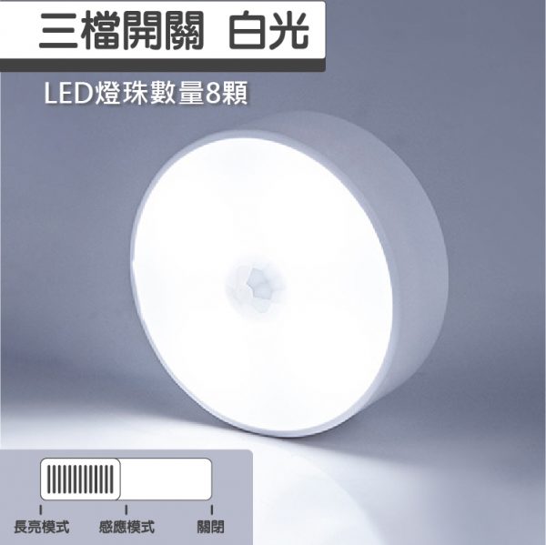 網頁設計-杉海堃資訊 LED 磁吸感應燈 圓款 12